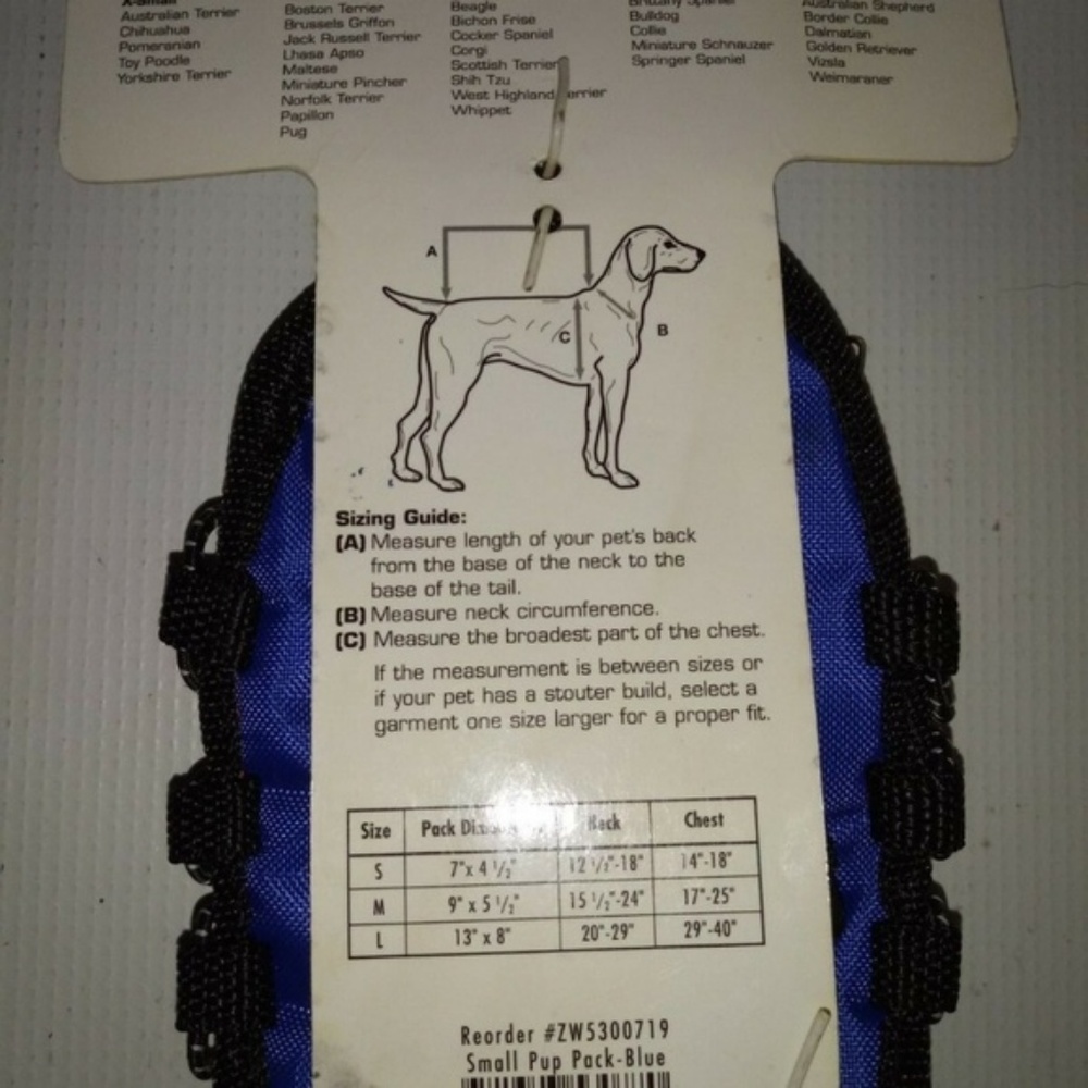 Casual Canine Blue Dog Backpack - Picture 4 of 6